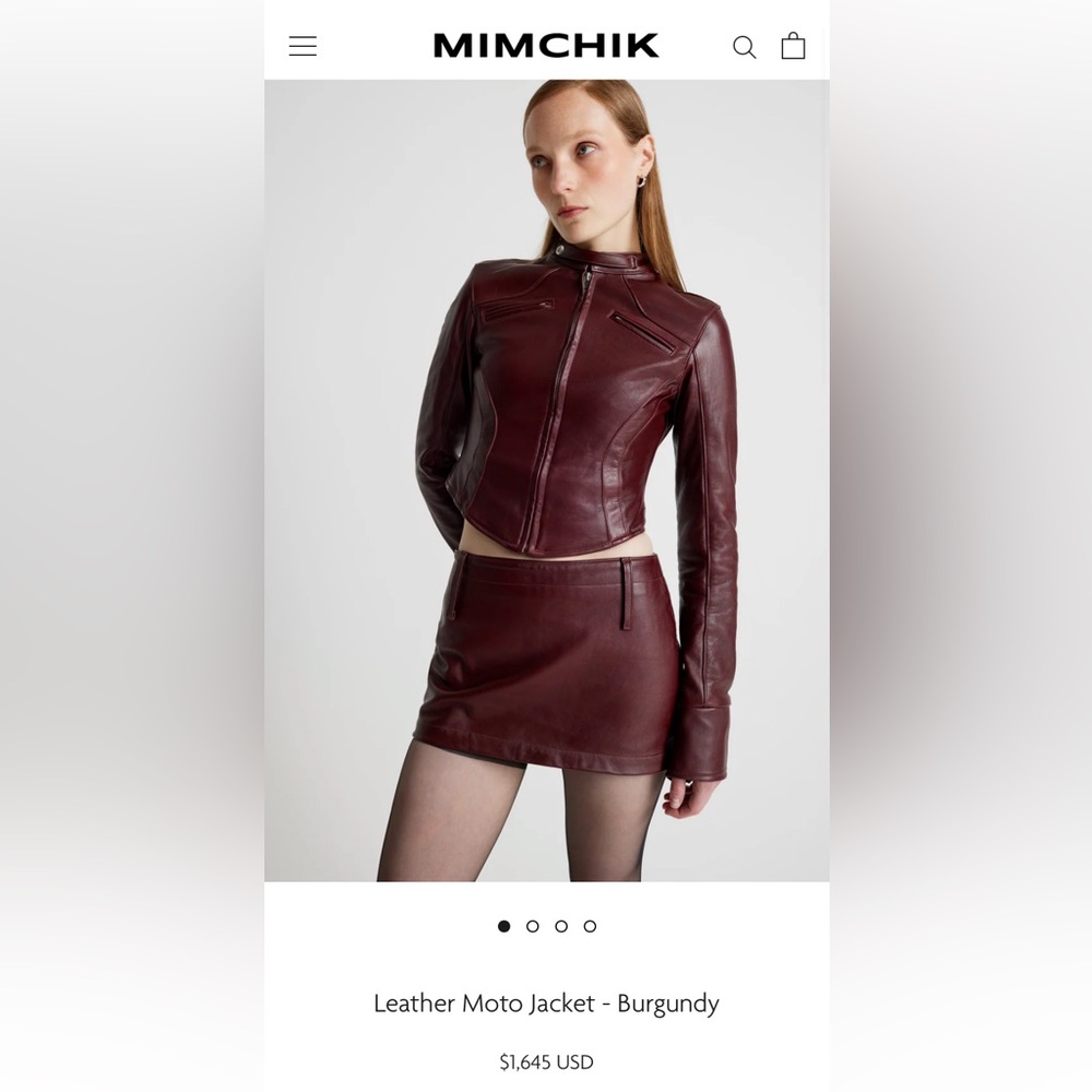 MIMCHIK Leather Moto Jacket